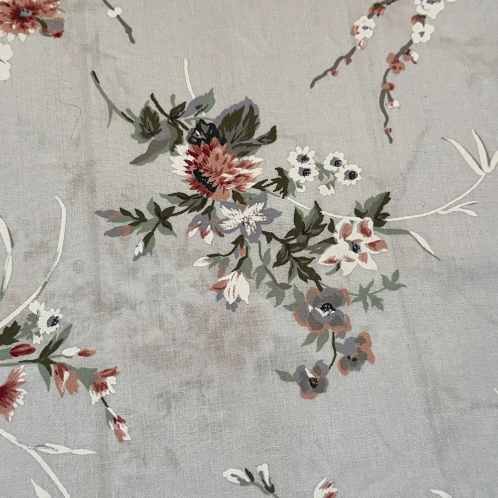 Two Vtg Cannon Monticello Pillowcases Blue Floral 20 X 30.5 Standard Queen USA